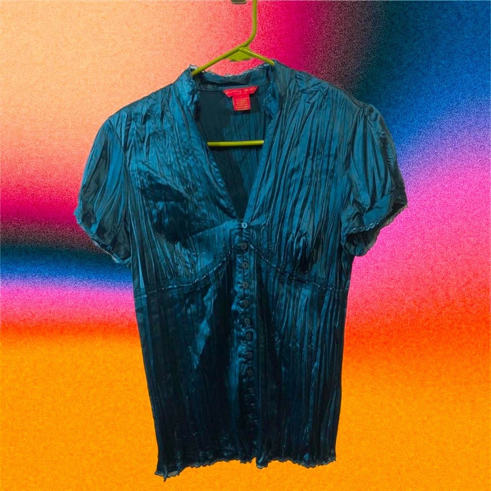 Y2K Ribbed Blouse